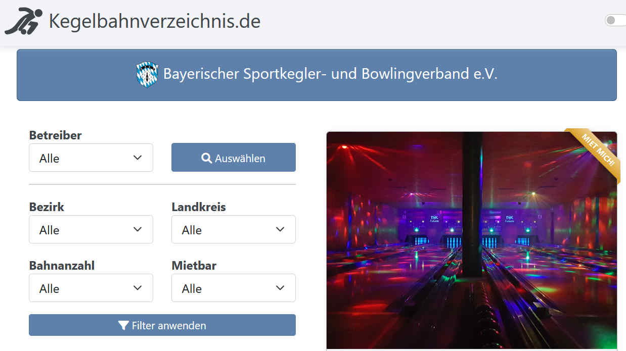 Kegelbahnverzeichnis